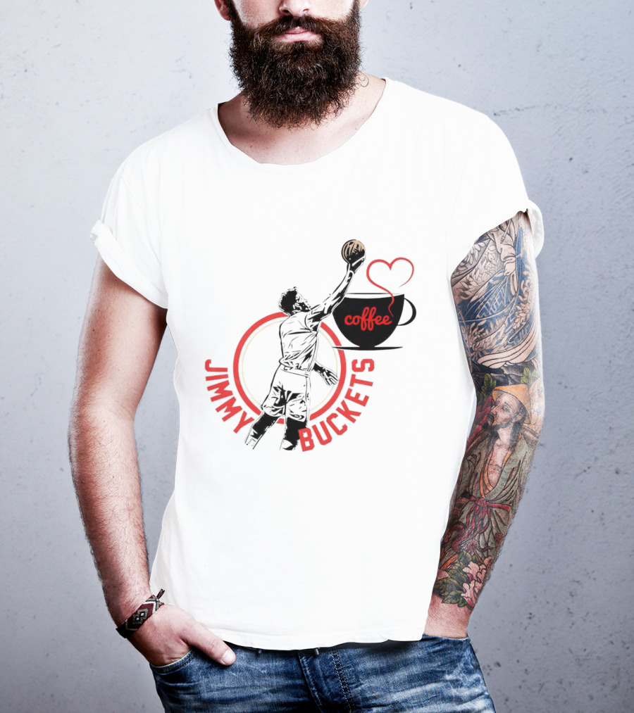 Miami Heat Jimmy Buckets Coffee Slam Dunk Cup Heart T-Shirt