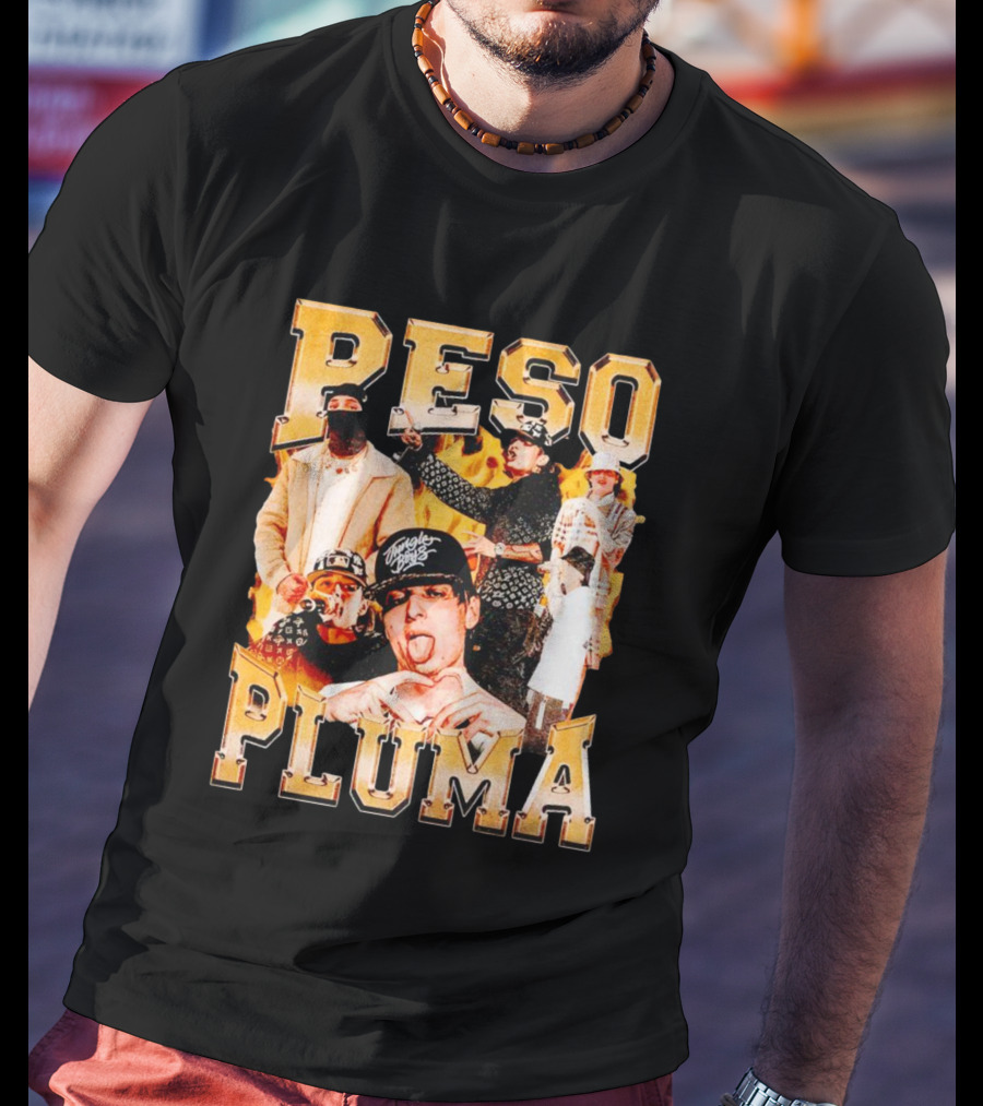Peso Pluma Collage With Urban Streetwear T-Shirt