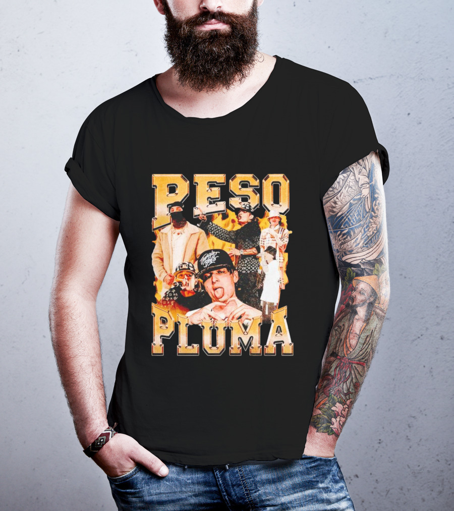 Peso Pluma Collage With Urban Streetwear T-Shirt