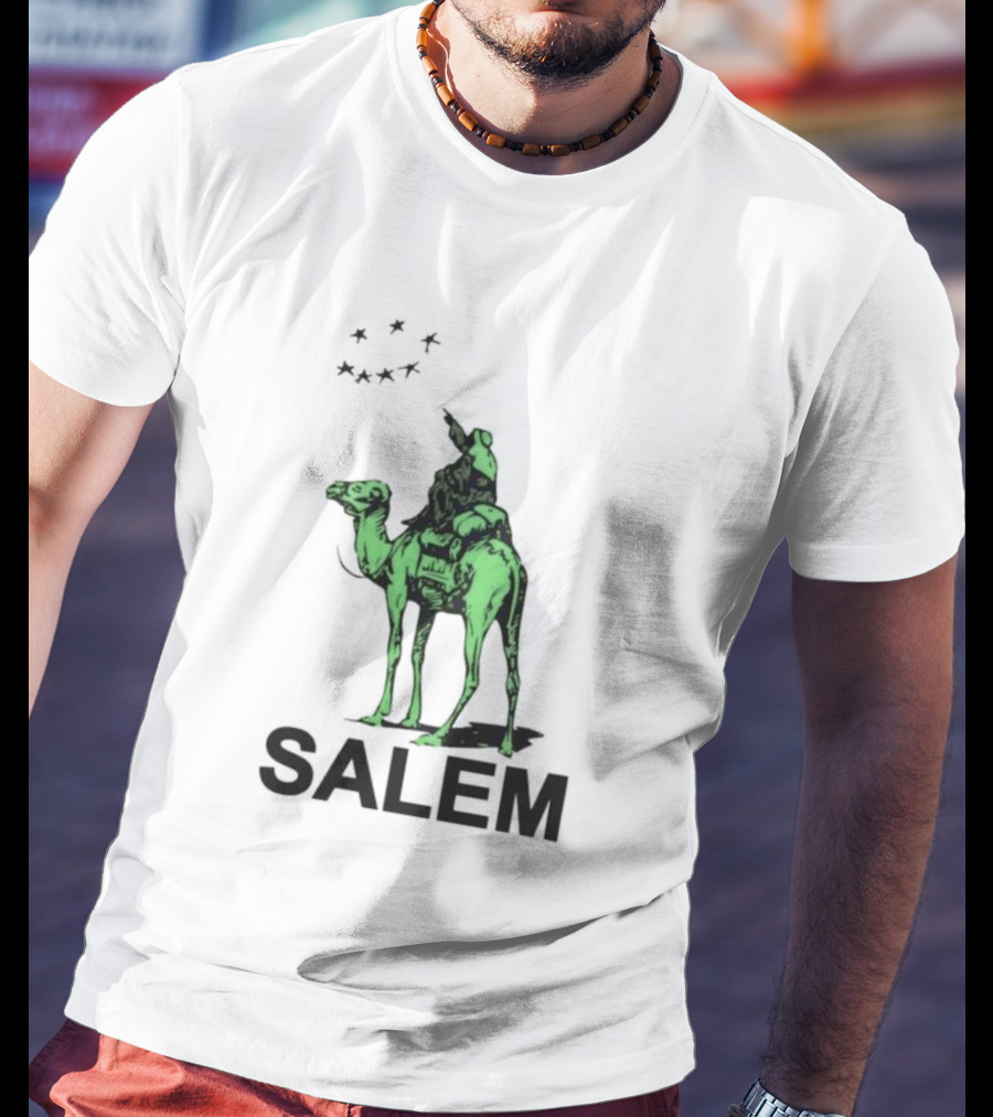Salem Silkroad Camel And Stars In Green T-Shirt