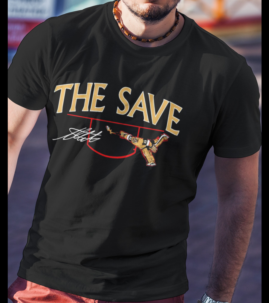 The Save Adin Hill Vegas Golden Knights Signature T-Shirt