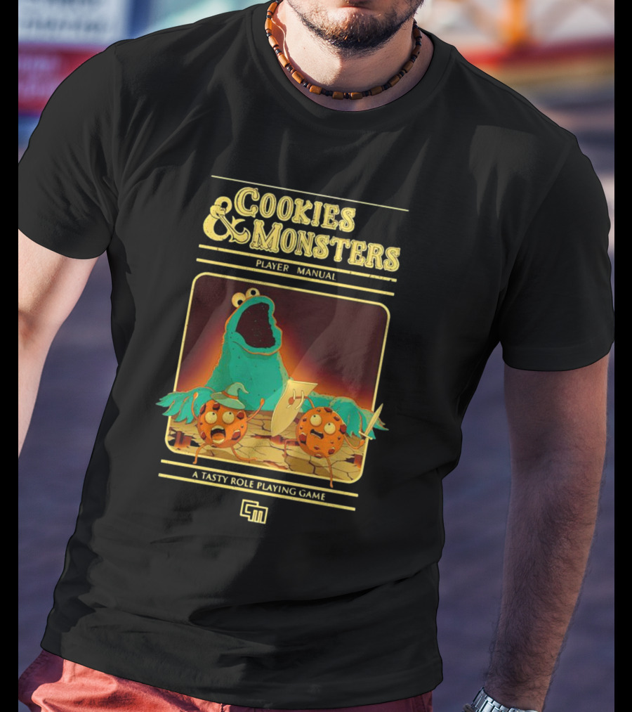 Cookies And Monsters Player Manual A Tasty Role Playing Game Retro T-Shirt
