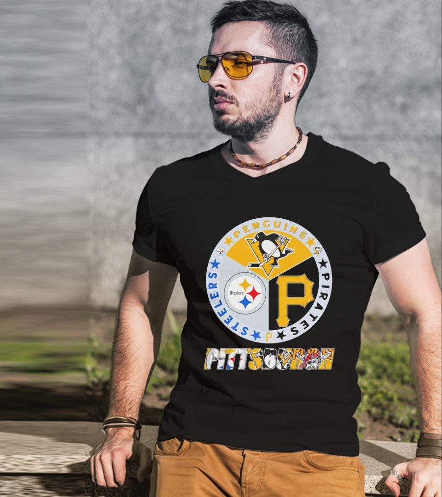 Pittsburgh Steelers Penguins Pirates Pittsburgh Sports T-Shirt