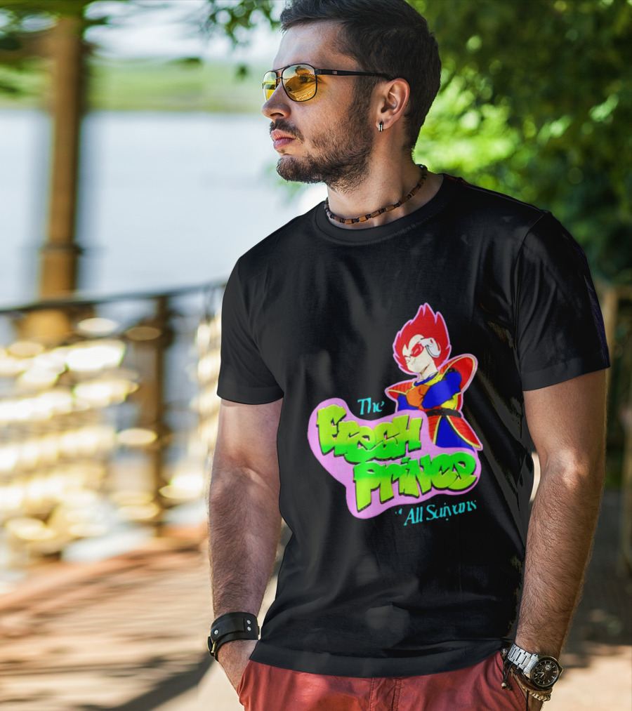 The Fresh Prince Of All Saiyans Vegeta Cartoon Mashup T-Shirt
