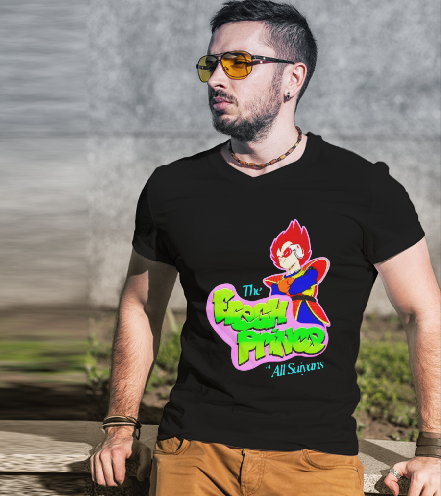 The Fresh Prince Of All Saiyans Vegeta Cartoon Mashup T-Shirt