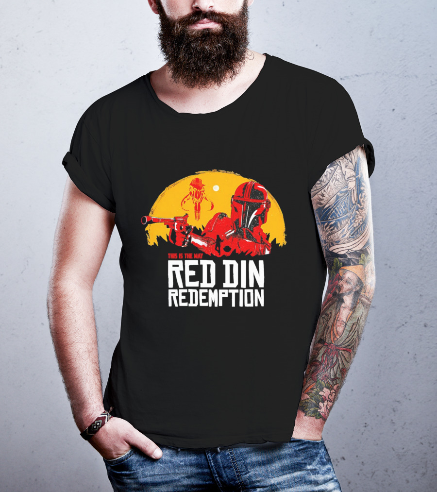 This Is The Way Red Din Redemption Mandalorian Bounty Hunter Star Wars T-Shirt