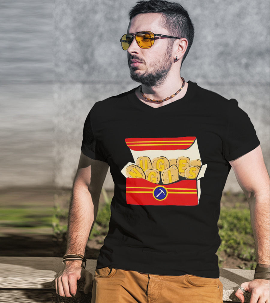 Denver Nuggets Chicken Nuggets Box With Basketball T-Shirt