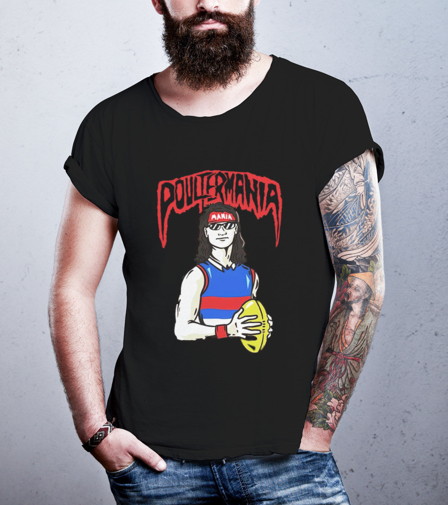 Poultermania Mania Red Headband Football Player With Yellow Ball T-Shirt