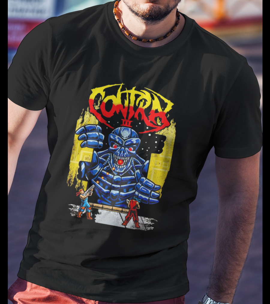 Contra III Robo Corpse Battle Boss Retro Gaming T-Shirt