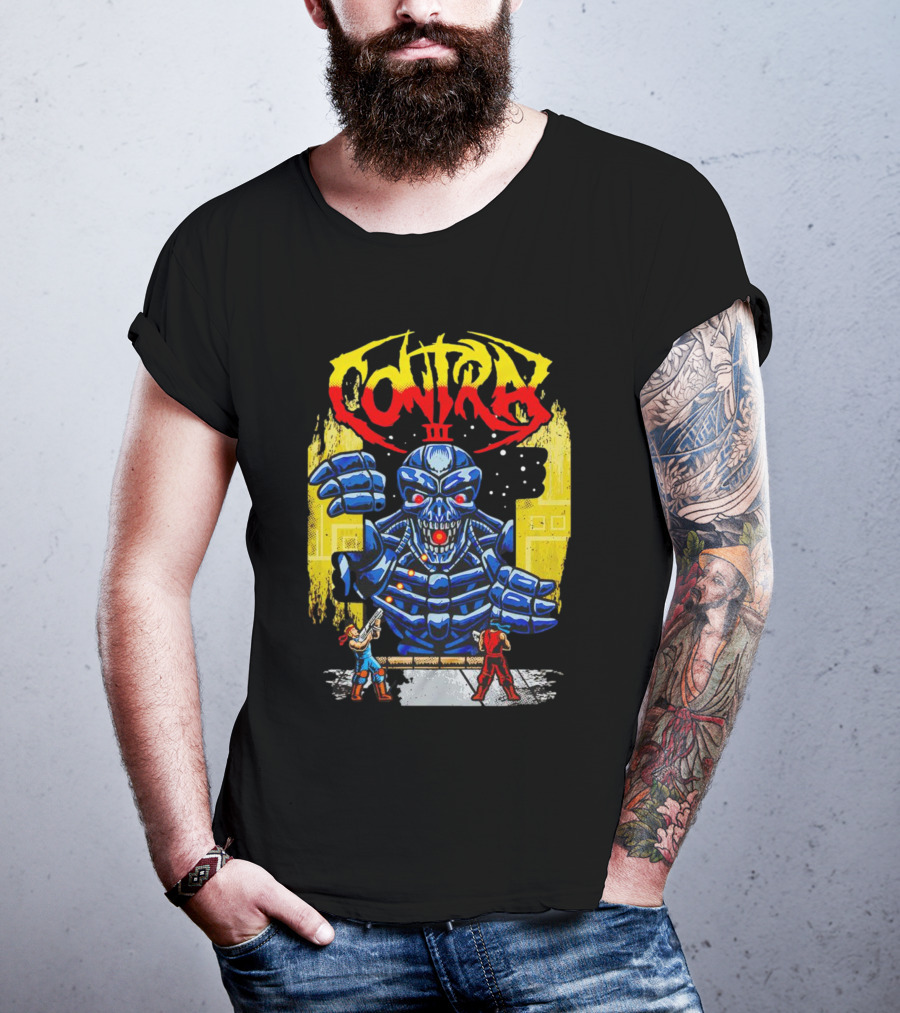 Contra III Robo Corpse Battle Boss Retro Gaming T-Shirt