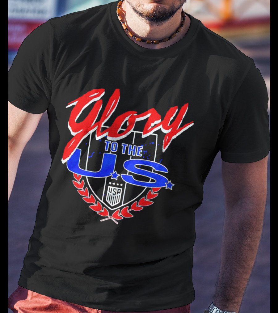 Glory To The U.S. Vintage USA Shield With Laurel And Stars T-Shirt