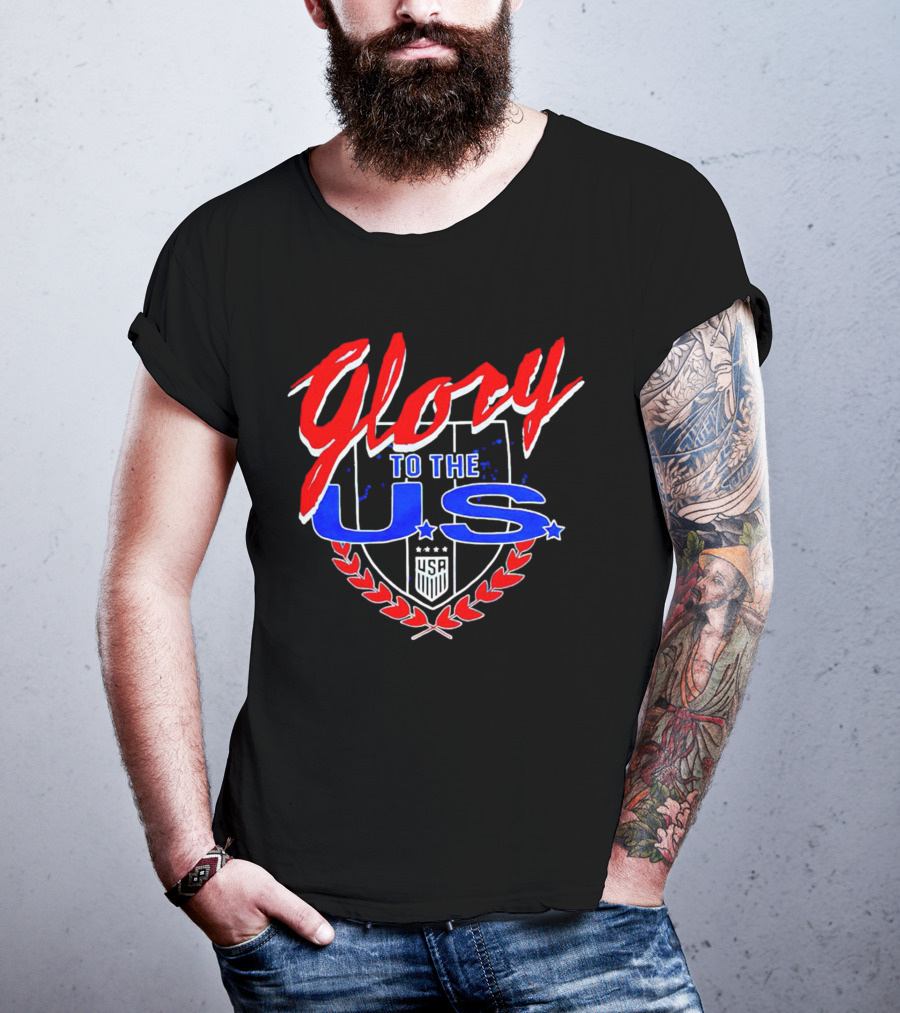 Glory To The U.S. Vintage USA Shield With Laurel And Stars T-Shirt