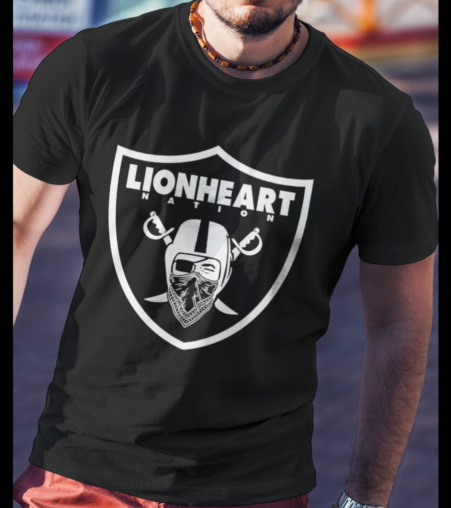Lionheart Nation Los Angeles Raiders Shield T-Shirt