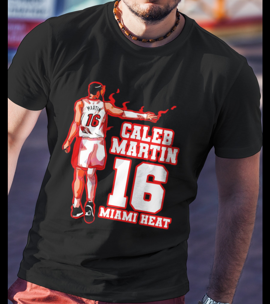 Caleb Martin 16 Miami Heat NBA Player T-Shirt