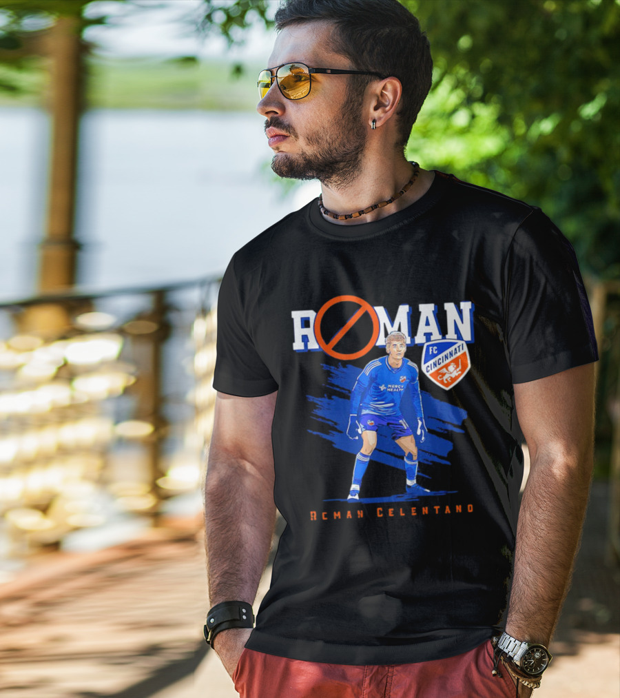 Roman Celentano FC Cincinnati Player Text T-Shirt