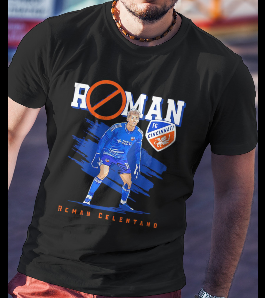 Roman Celentano FC Cincinnati Player Text T-Shirt