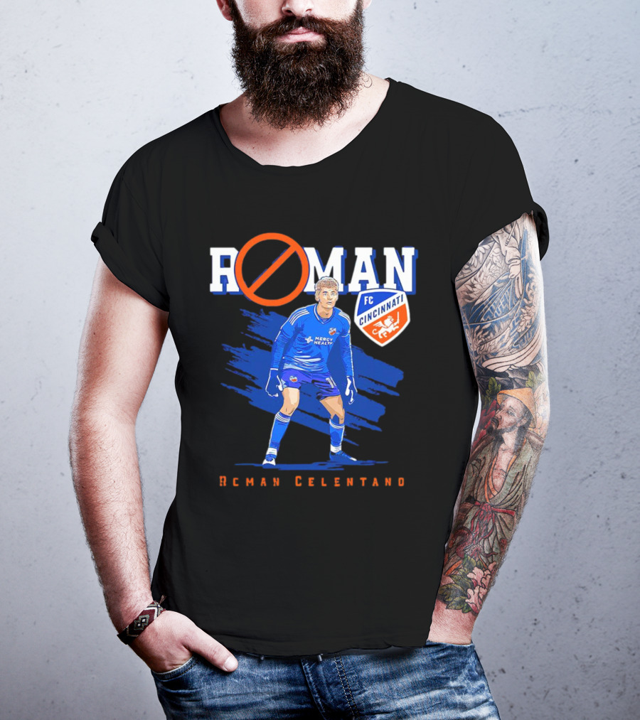 Roman Celentano FC Cincinnati Player Text T-Shirt