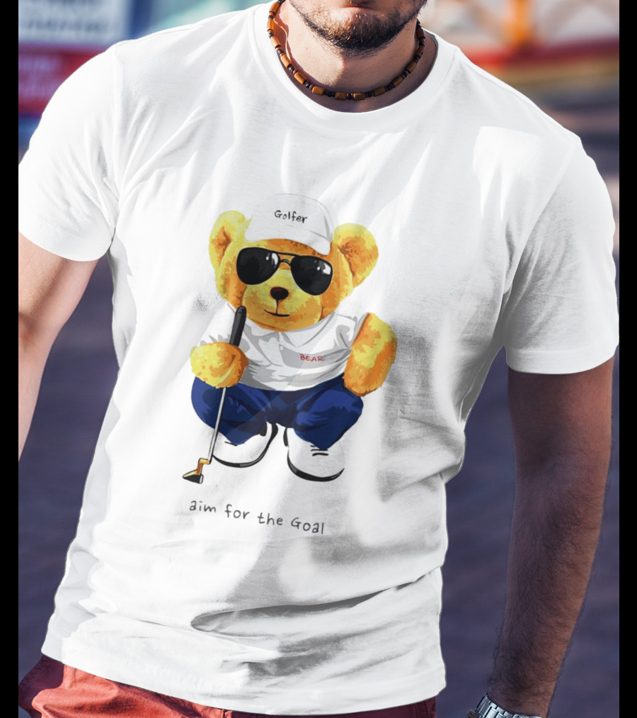 Golfer Bear Aim For The Goal T-Shirt