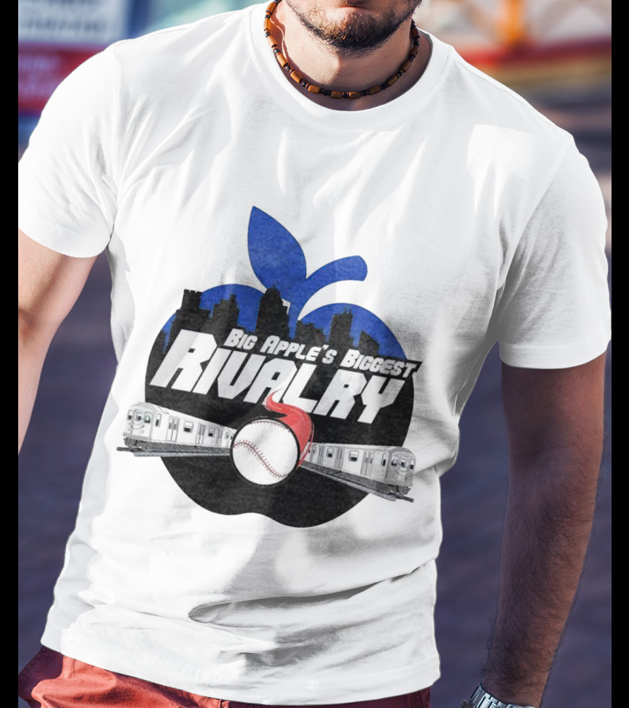 Big Apple's Biggest Rivalry Subway Baseball Skyline T-Shirt