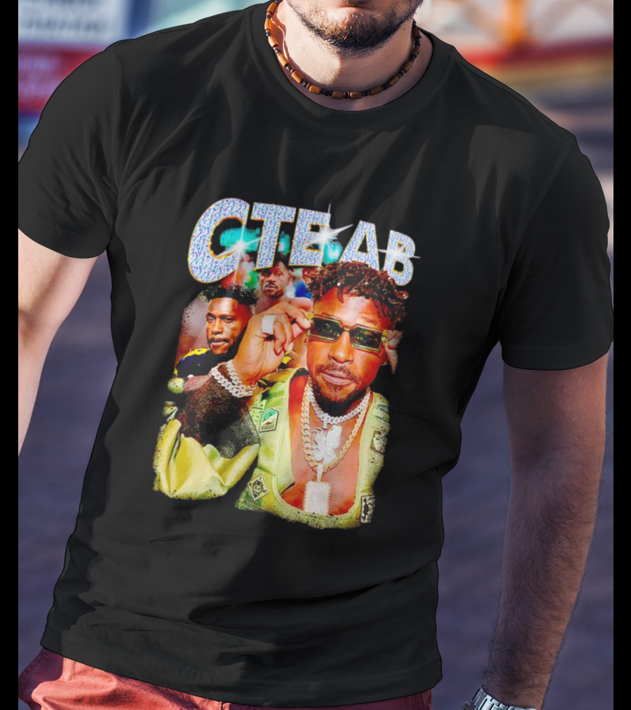 CTE AB Antonio Brown Vibrant Portrait With Sunglasses And Jewelry T-Shirt