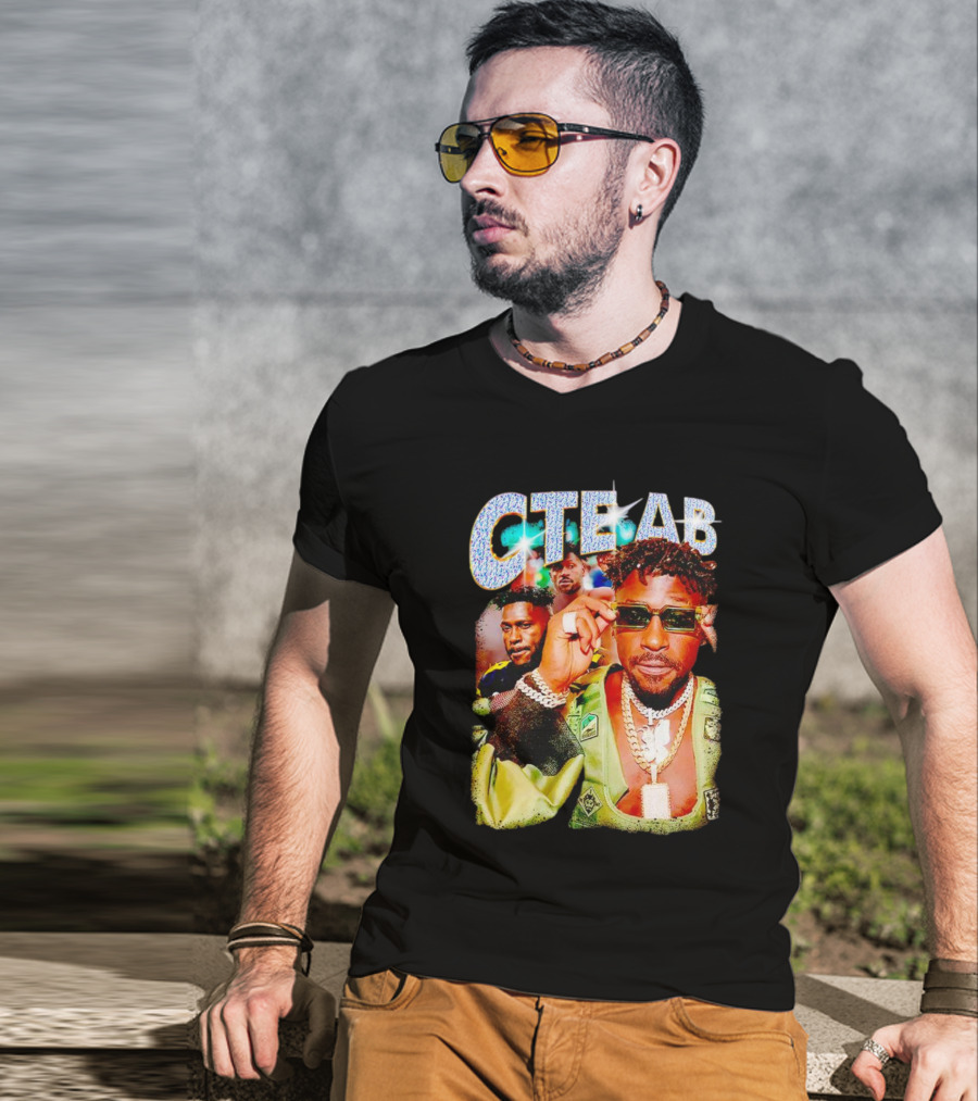 CTE AB Antonio Brown Vibrant Portrait With Sunglasses And Jewelry T-Shirt
