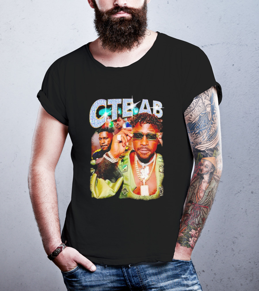 CTE AB Antonio Brown Vibrant Portrait With Sunglasses And Jewelry T-Shirt
