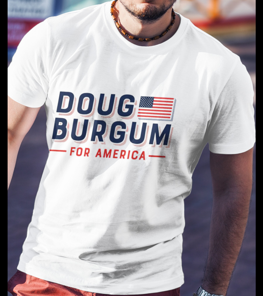 Doug Burgum For America Flag T-Shirt