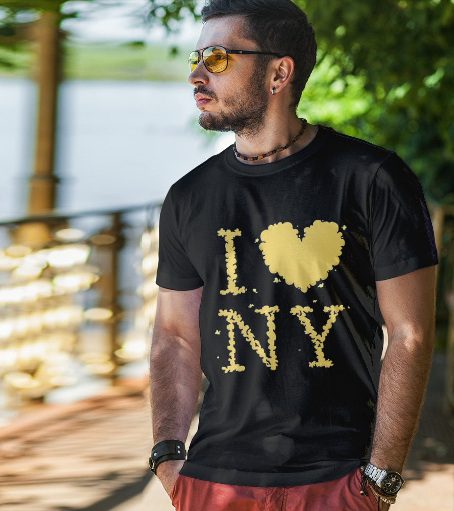 I Love NY Smoke Edition Puff Lettering T-Shirt