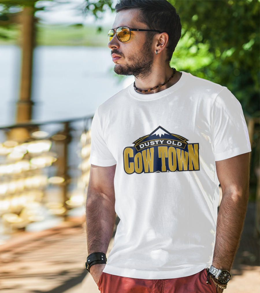 Denver Nuggets Dusty Old Cow Town Rocky Mountains T-Shirt
