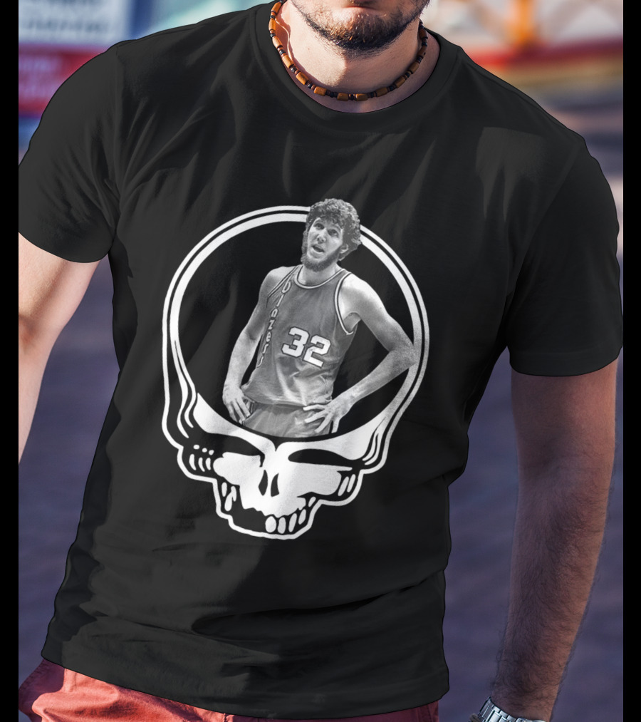 Grateful Dead Portland Trail Blazers Bill Walton Skull 32 T-Shirt