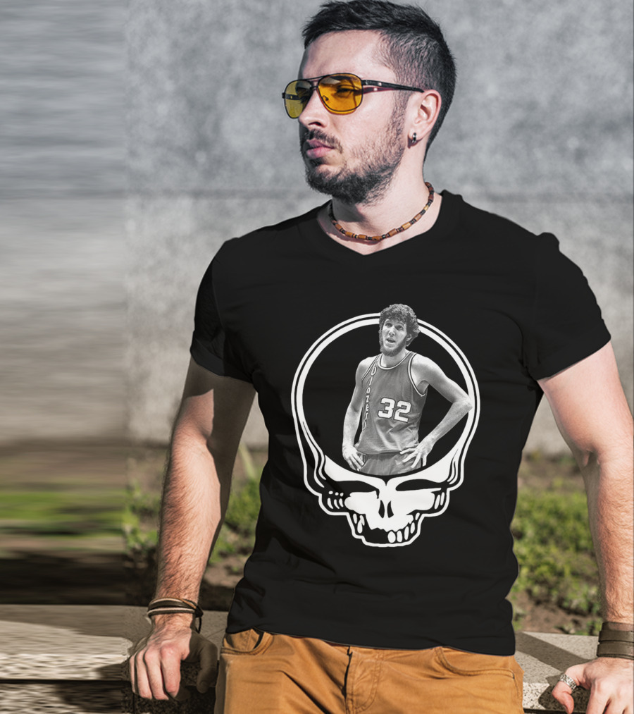 Grateful Dead Portland Trail Blazers Bill Walton Skull 32 T-Shirt