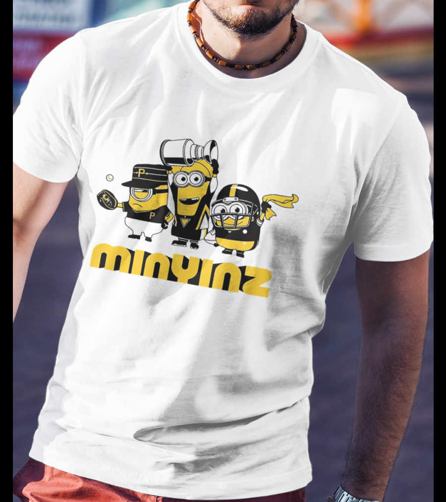 Minions Mini Yinz Pittsburgh Sports Jeff D. Lowe T-Shirt
