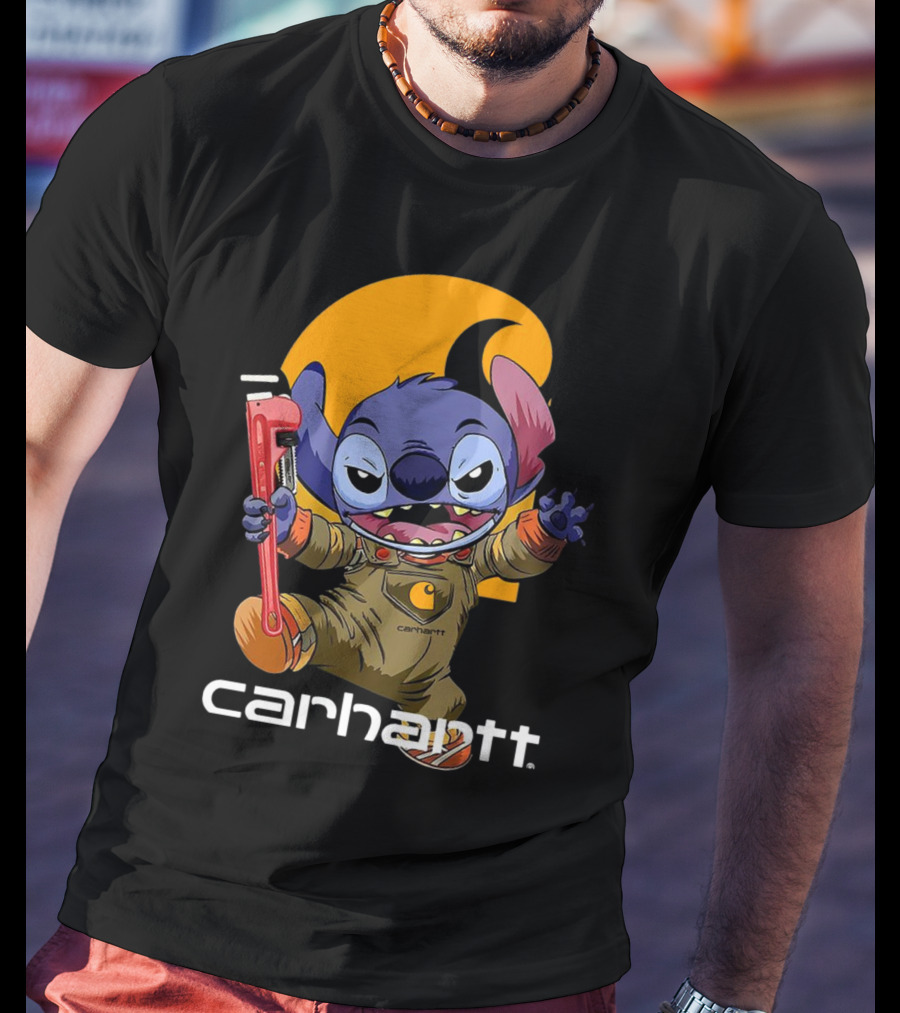 Stitch Carhartt Work In Progress Logo Crossover T-Shirt