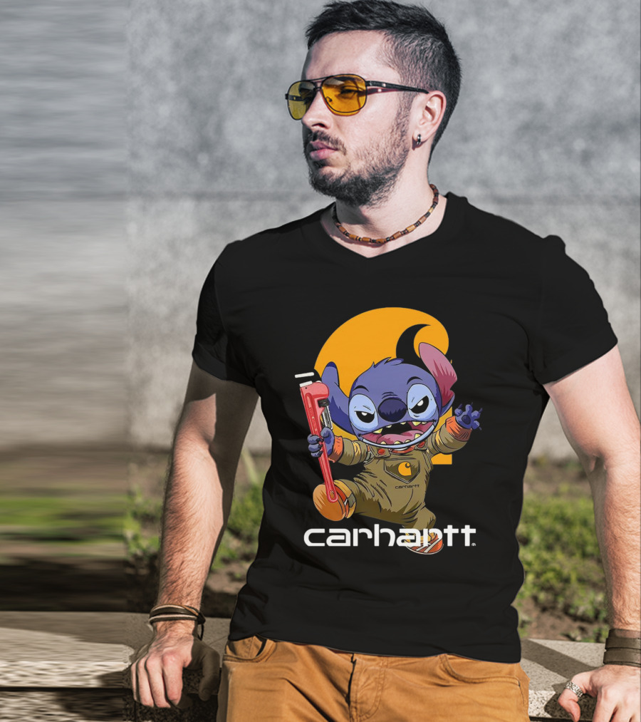 Stitch Carhartt Work In Progress Logo Crossover T-Shirt