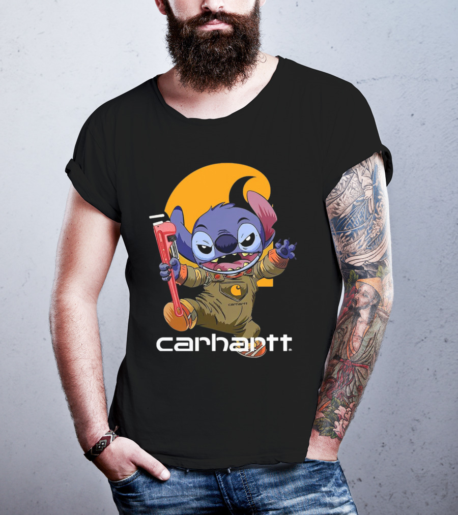 Stitch Carhartt Work In Progress Logo Crossover T-Shirt