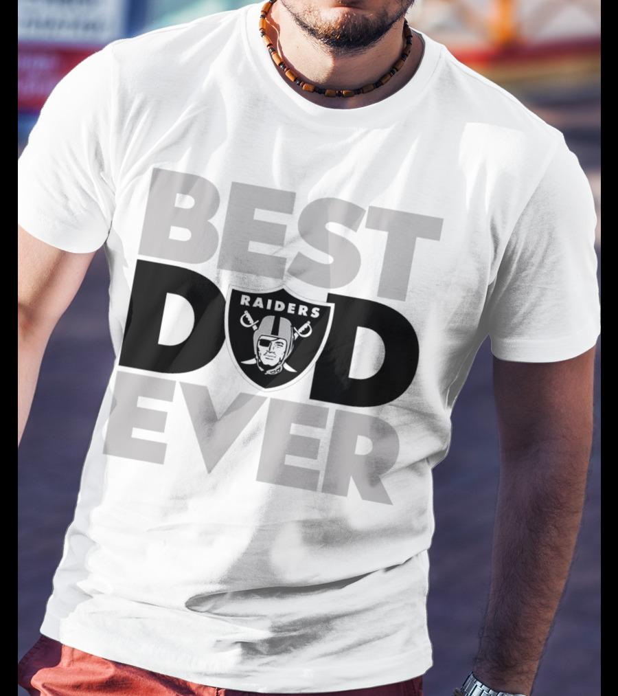Best Dad Ever Raiders NFL Las Vegas T-Shirt