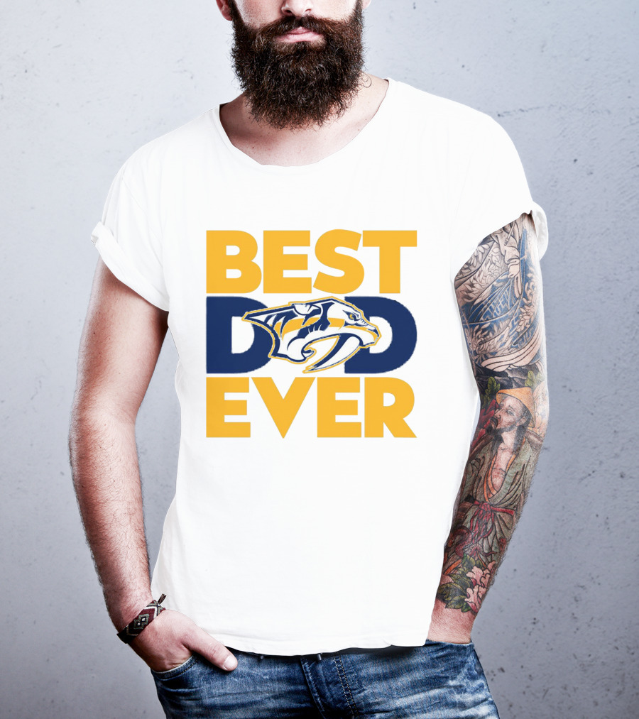 Best Dad Ever Nashville Predators NHL Fan T-Shirt