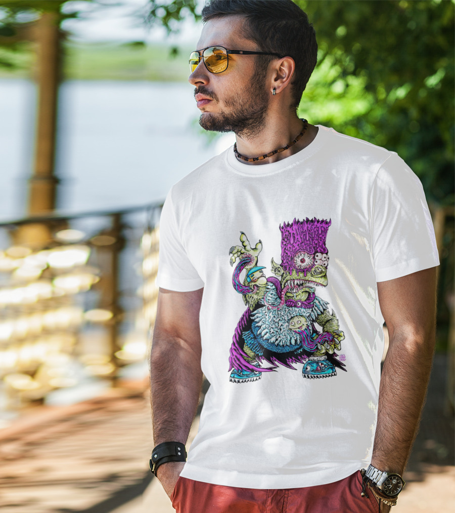 Caped Monster Bart Simpson Surreal T-Shirt