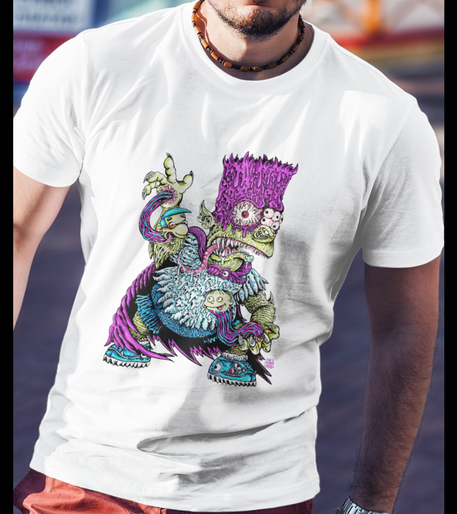 Caped Monster Bart Simpson Surreal T-Shirt