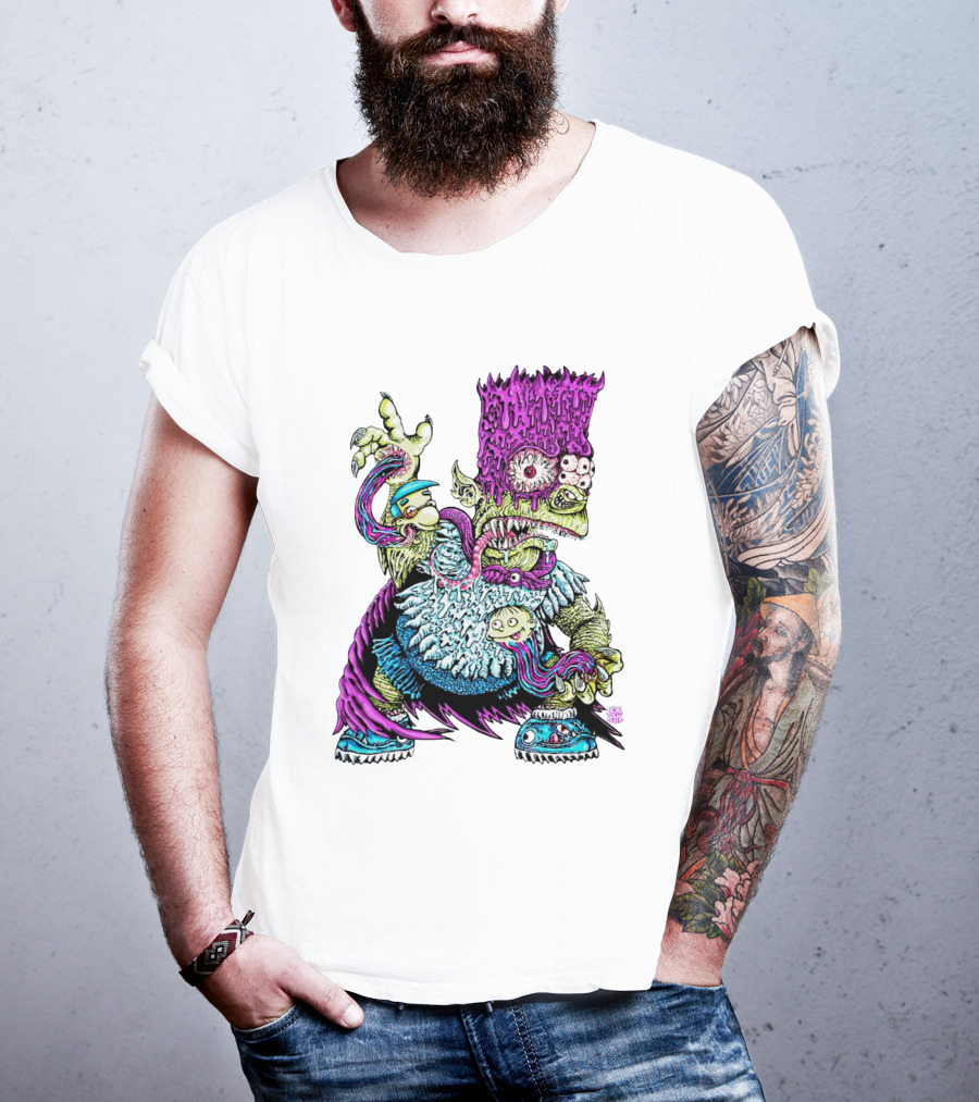 Caped Monster Bart Simpson Surreal T-Shirt