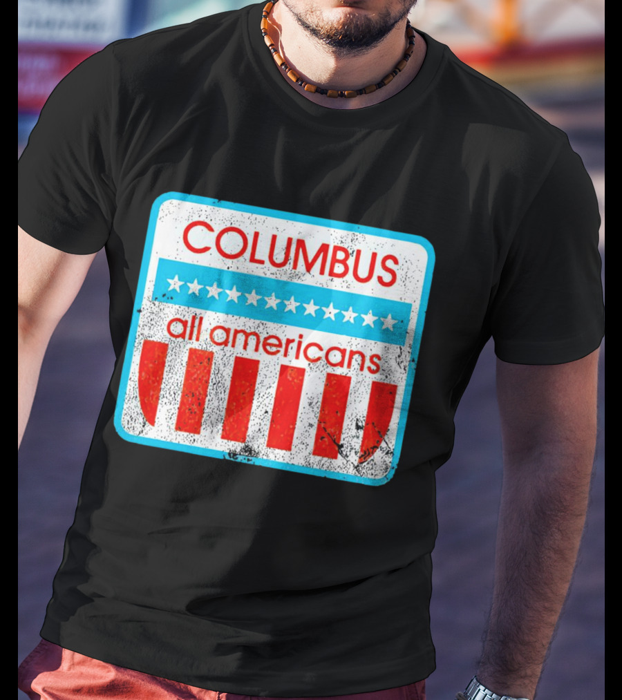 Columbus All Americans Stars And Stripes Softball T-Shirt