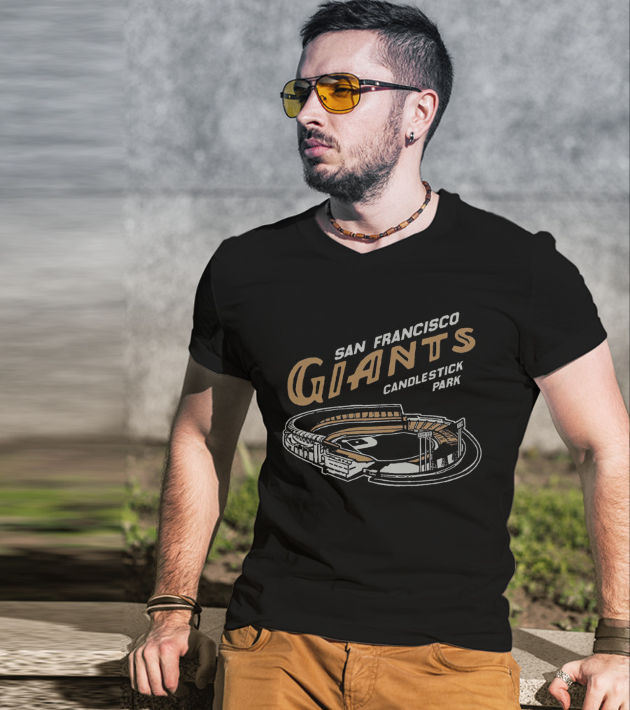 San Francisco Giants Candlestick Park Stadium Vintage T-Shirt