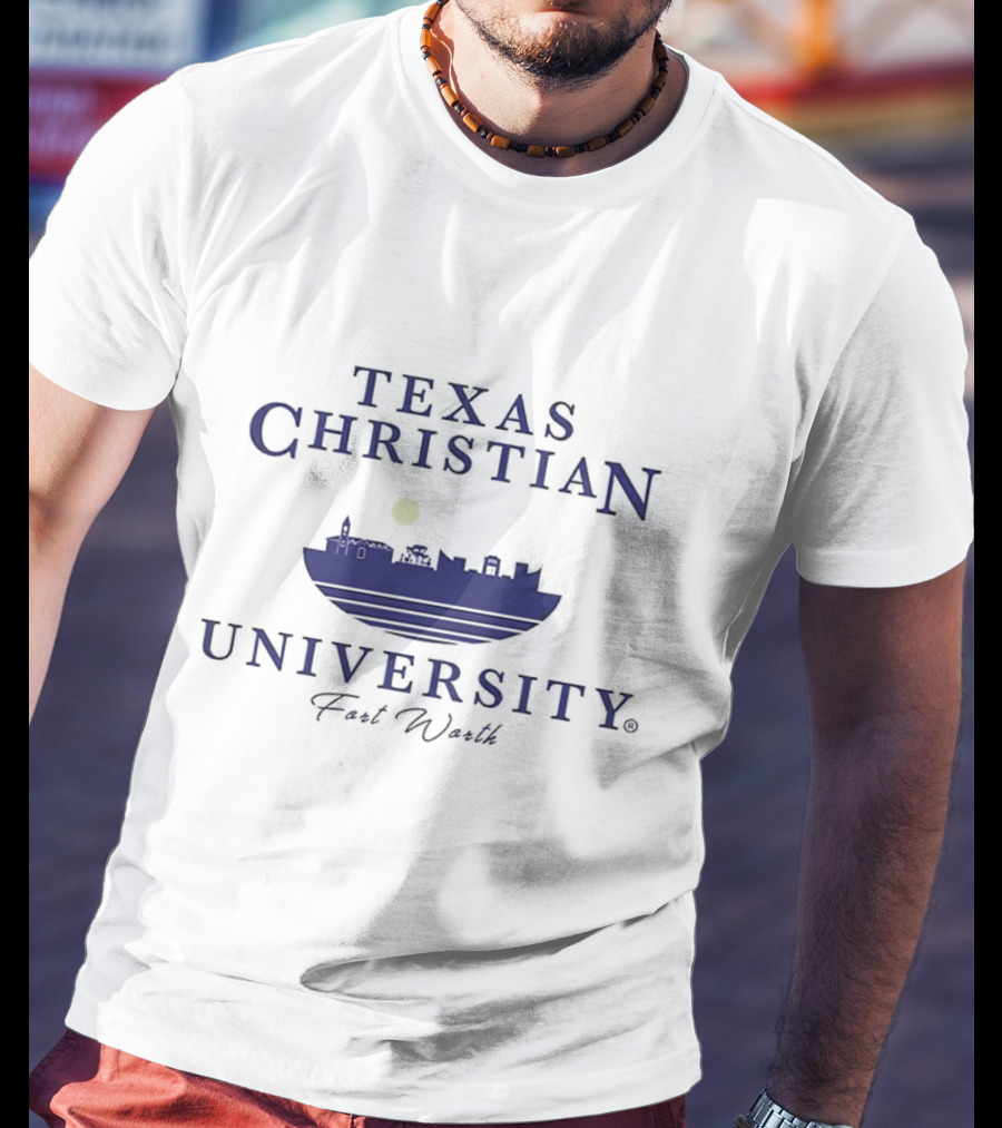 Texas Christian University Fort Worth Skyline T-Shirt