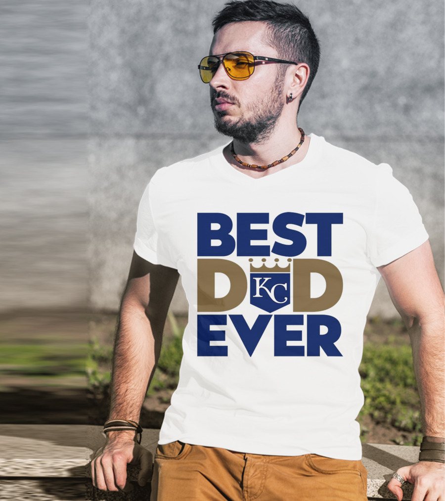 Best Dad Ever KC Royals Baseball T-Shirt