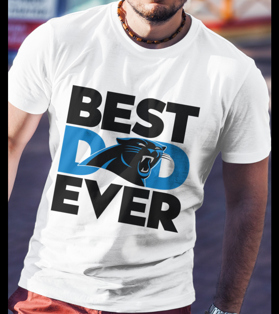 Best Dad Ever Carolina Panthers NFL Fan T-Shirt