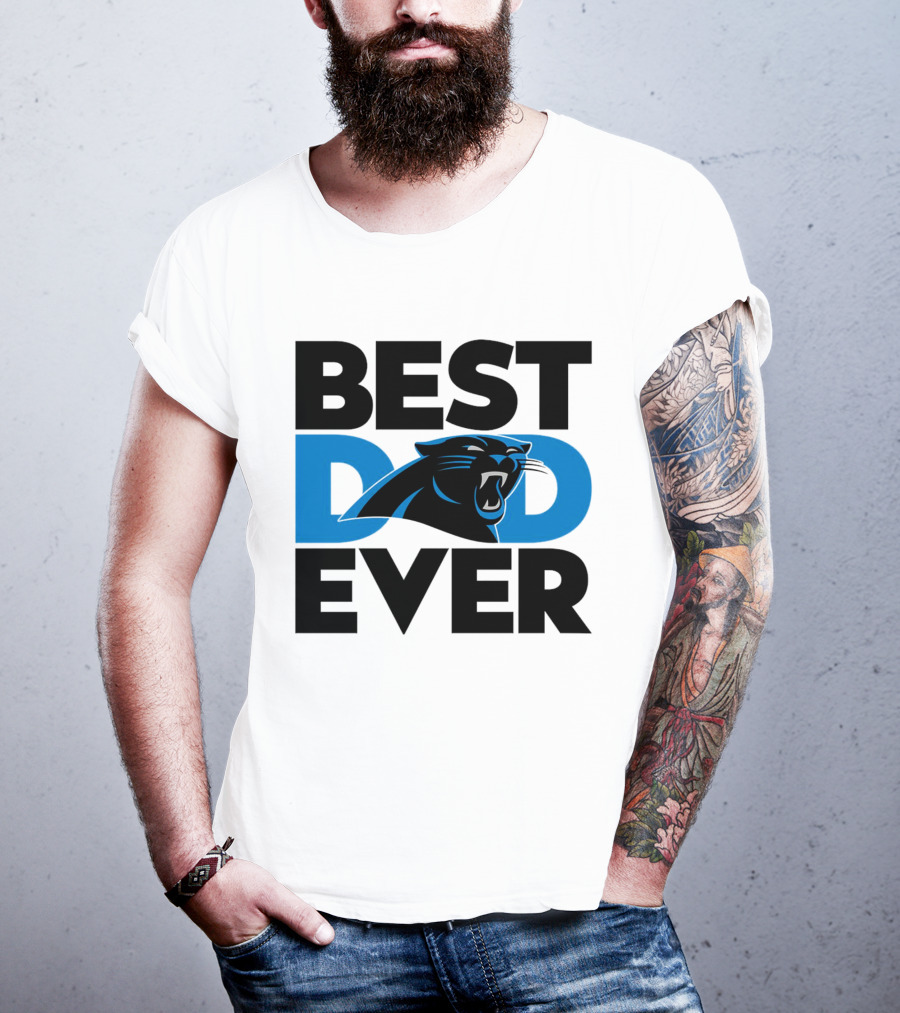 Best Dad Ever Carolina Panthers NFL Fan T-Shirt