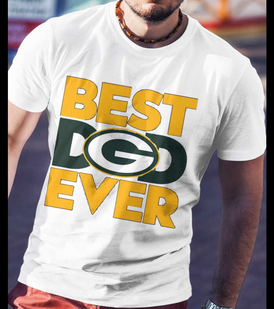Best Dad Ever Green Bay Packers Logo NFL T-Shirt
