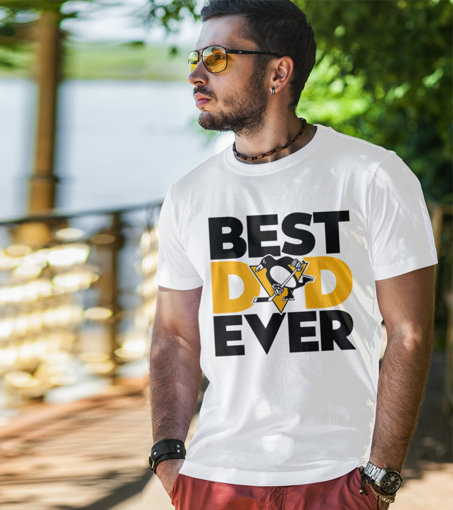 Best Dad Ever NHL Pittsburgh Penguins T-Shirt