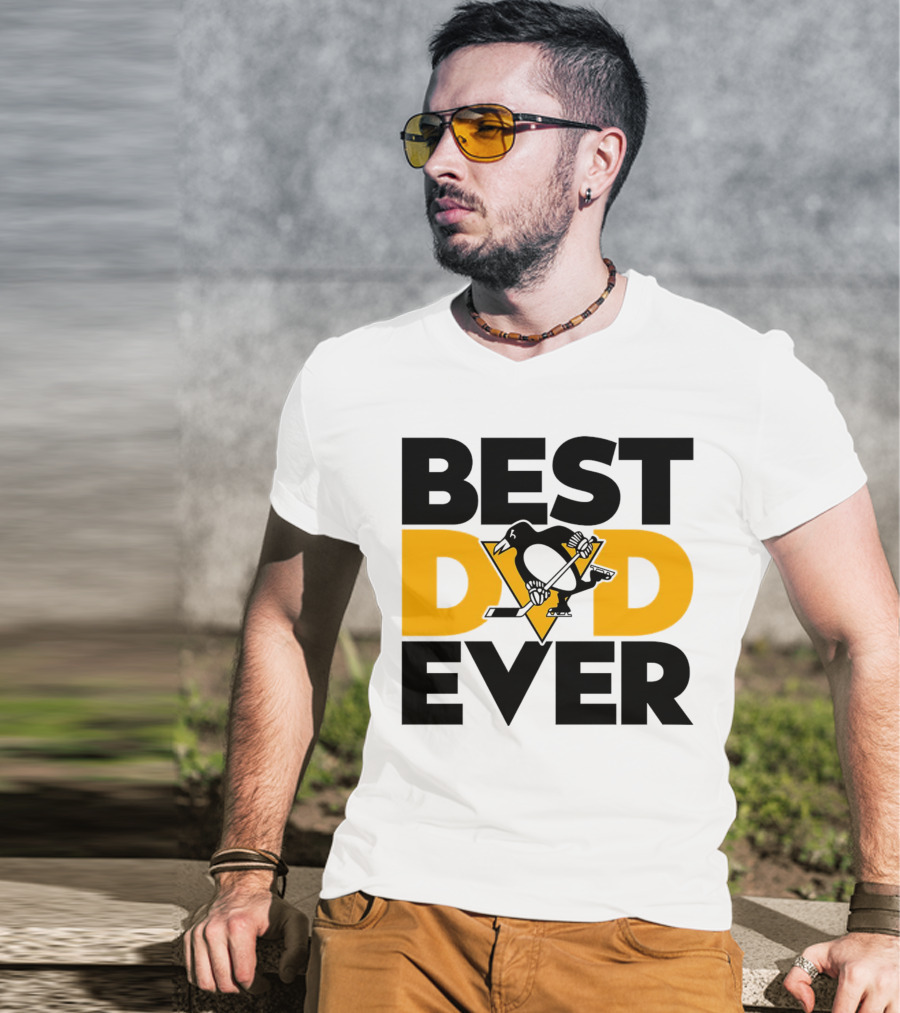 Best Dad Ever NHL Pittsburgh Penguins T-Shirt