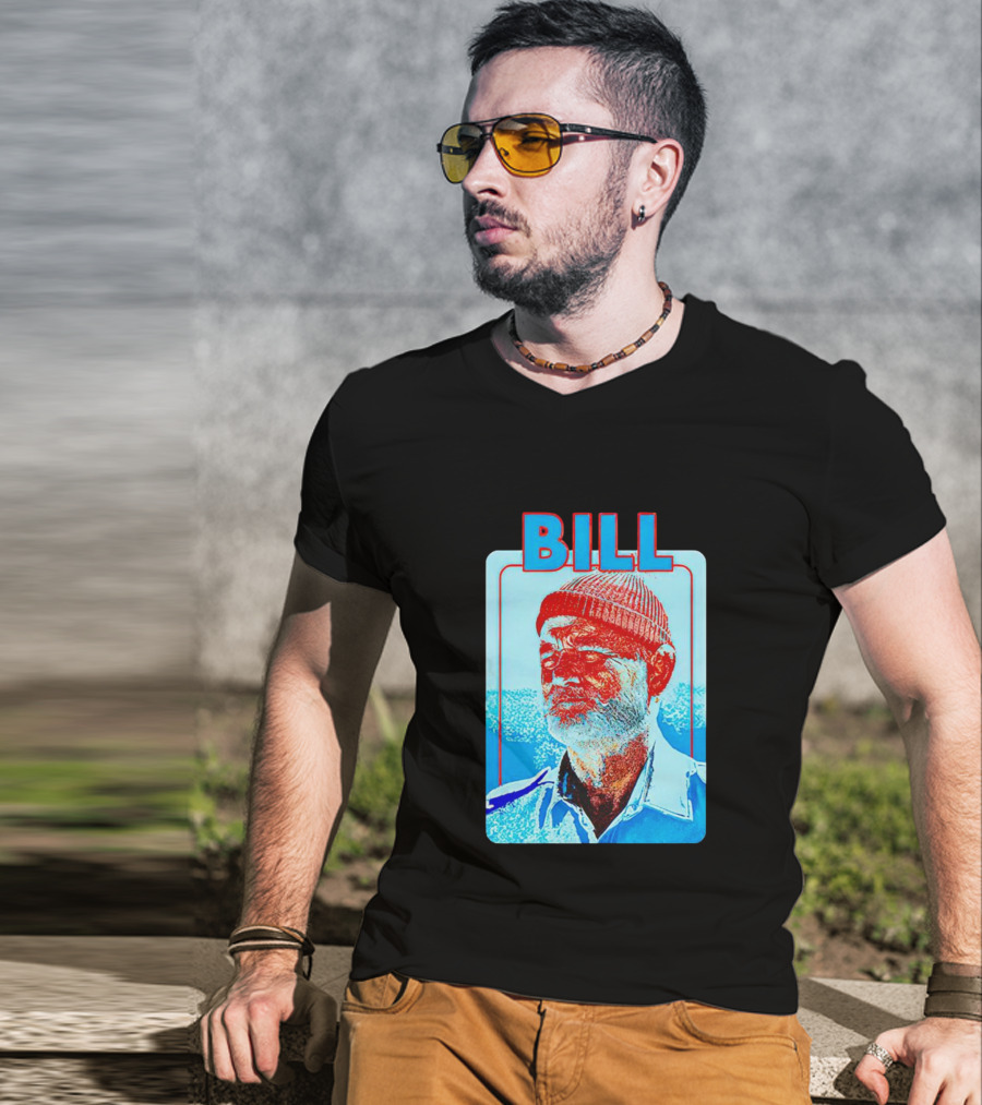 Bill Murray Steve Zissou Blue Red T-Shirt